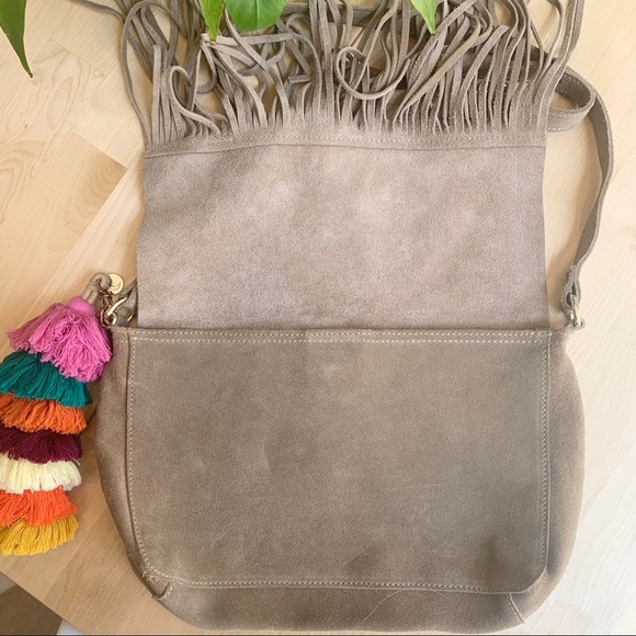 The Wolf Gang Suede Bohemian Tassel Fringe Bag - Picture 4 of 7